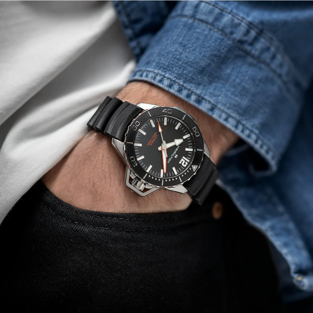 HAMILTON - Khaki Navy Frogman Auto | H77825330 - Image 6