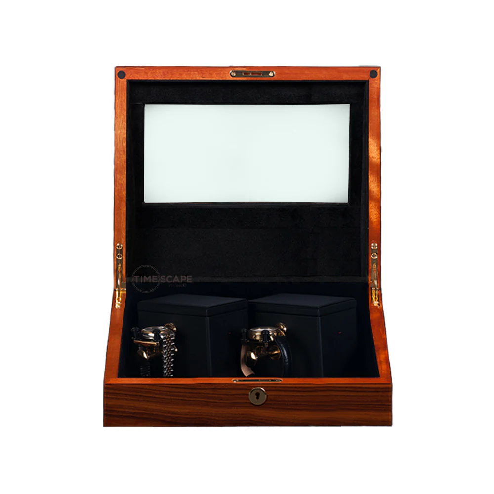 ORBITA - Sempre 2 Double Watch Winder | Teakwood - Image 2