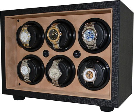 ORBITA - InSafe 6 Watch Winder | Cream Leatherette