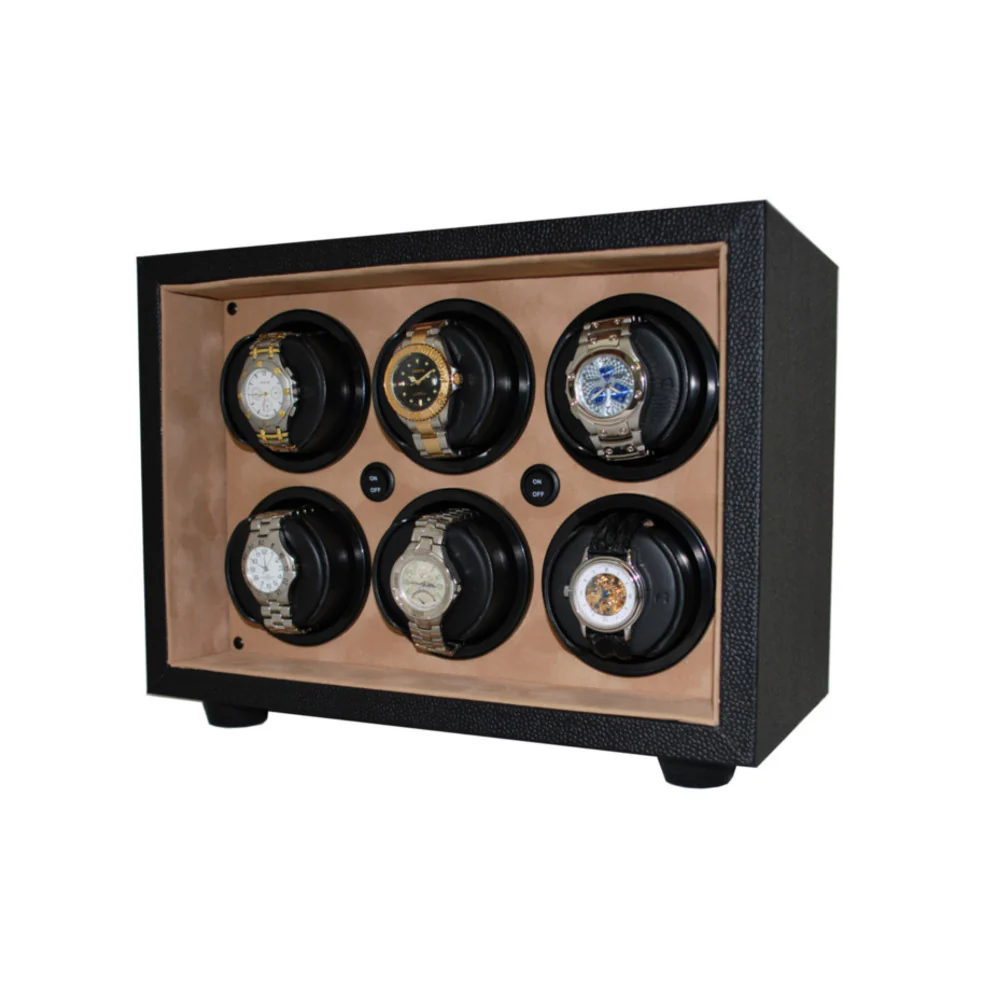 ORBITA - InSafe 6 Watch Winder | Cream Leatherette - Image 2